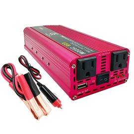 2600W Power Inverter DC24V to 110V AC Converter with 1 USB Ports and 2 AC Outlet for Road Trip, Camping, RV, Truck, Car, Pickup Truck