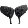 MotorToGo Small 3D Black Skull Hand Rear Motorcycle Mirrors for