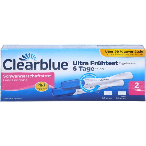 Wick Pharma/Procter & Gamble Clearblue Pregnant Fruehe, Pack of 2
