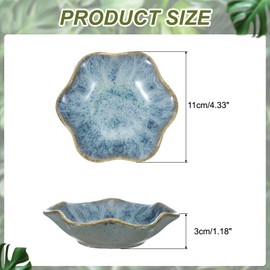 sourcing map 1Pcs Ceramics Jewelry Plate, Lotus Leaf Shape Key Holder Bowl for Entryway Table Decor Small Ring Tray Dish Gift for Women Girlfriend, Cold Ash