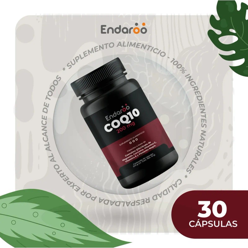 Coq10 Coenzima Q10 200 Por Porción Cápsulas