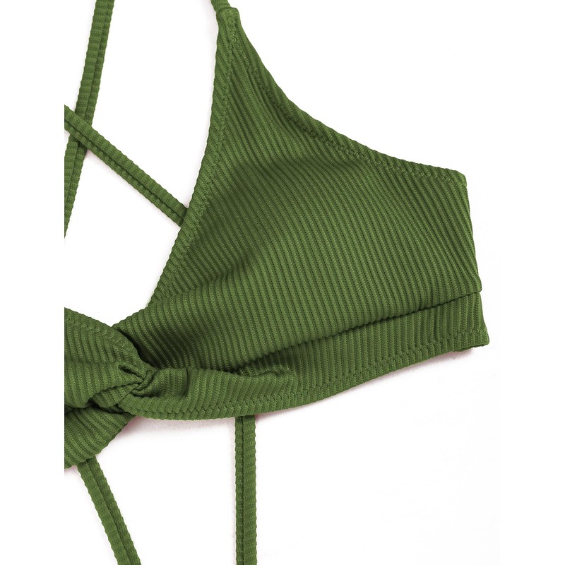 ZAFUL - Conjunto de bikini para mujer, con espalda cruzada,