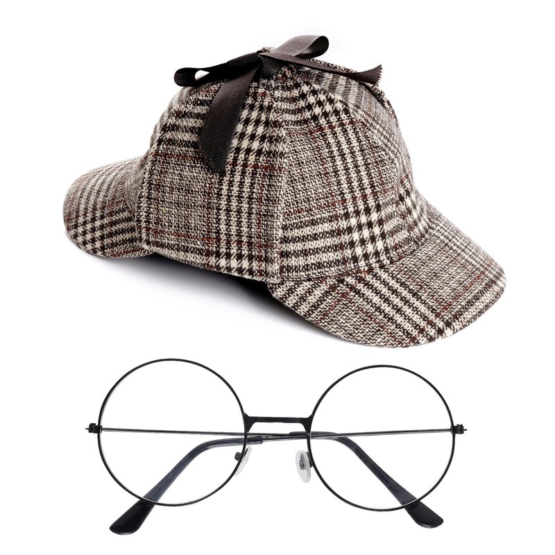HOVEOX Detective Costume Detective Hat Detective Outfit Detective Costume Accessories