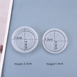 1Pc White DIY Silicone Grinder Mold Silicone Resin Casting Grinding Mold Sculpture Supplies for DIY