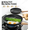 MICHELANGELO Non Stick Frying Pans - 8"+9.5"+11" Nonstick Frying Pan