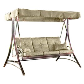 Garden Winds Custom Fit Replacement Canopy Top Cover Compatible with The Callimont Park Swing - Classic Sand Beige, 350