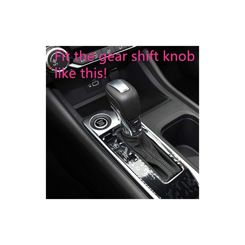 Carbon Fiber Print Interior Trim Gear Shift Knob for Nissan