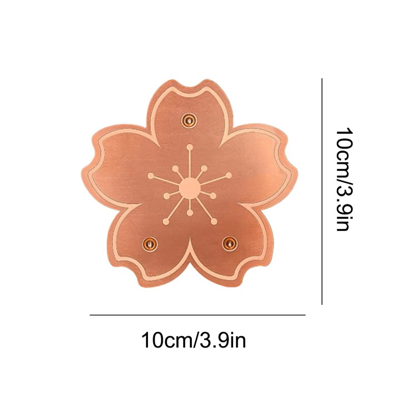2-Pack Copper Bird Bath Disks with Triple-Point Support, 3.94 Inch