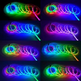 RGBIC COB LED Light Strip,DC12V 5m Smart RGBIC COB LED Rope Light for Gaming, Bedroom Living Room Decor(12V, 10mm-576 LEDs/M)