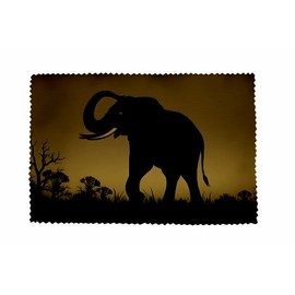 U24 Glass Cleaning Cloth for Glasses Elephant Motif No. 3 Microfibre Cloth