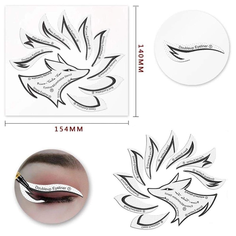 Kagodri Eye Makeup Template Stickers, 24pcs Template Eye Makeup Tools,
