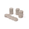 Eco Feltac Self-Stick Felt Floor Savers Round, Beige, 19 mm