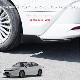 Axinda Car Rear Bumper Lip Diffuser Splitter Protector Fit for Toyota Camry SE XSE 2018 2019 2020 2021 2022 2023 2024 2025 (Not for LE/XLE Models), Rear Diffuser, Bumper Guards Protectors, 2 PCS