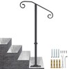 Zwinz Handrail Railing 38.8‘’H, Single Post Handrail Fits 1 or