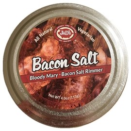 J&D's Bloody Mary Bacon Salt Rimmer Tin, Bacon Flavored Rimming Salt, Kosher, Vegetarian