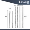 6 Pcs 3/8 to 5/8 inch (10-16mm) SDS Plus Rotary