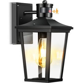 Hifeelen Outdoor Wall Lights, Motion Sensor Outdoor Lights, Dusk to Dawn Exterior Light Fixture, 100% Anti-Rust Aluminum,for Garage,Porch, Patio, Front Door, Hallway, Entryway, Corridor, Backyard