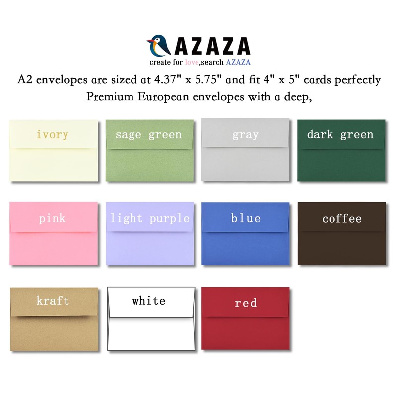 50 Pack A2 Envelopes for Invitations,4.37x5.75 inches,A2 Envelopes Red Self