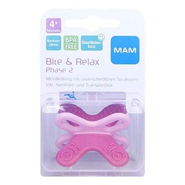 Verdes Mam Bite & Relax 10V90065816V10 Baby Teether Stage 2 Blue and White (Pack of 6)
