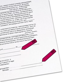 Post-it 684RDSH Arrow Message 1/2-Inch Page Flags in Dispenser, "Sign Here", Red, 80/Pack