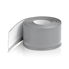 PRO Flex Gray Vinyl Wall Base 4inX20ft, Strong Peel and Stick Adhesive Baseboard Trim - Scratch Resistant, Flexible Baseboard Molding Trim with Toe Kick, Self Adhesive Molding, Easy Install & Durable