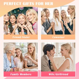 Zerobe Heart-shaped Pendant Natural Stone Bracelet for Women - Faith&Birthday Gifts for Teens Girl, Best Friends, Godmothers, and Secret Sisters (Sometimes)