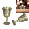 2pcs Wine Glasses Exquisite Chrysanthemum Pattern Vintage Court Style Metal