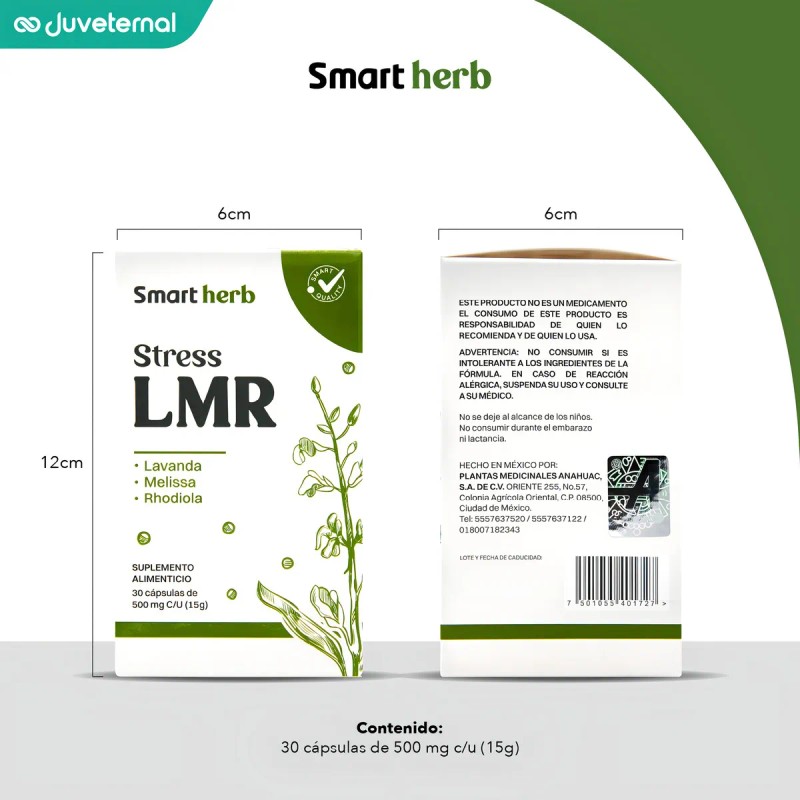 Anahuac Stress LMR Cpsulas Lavanda Rodiola Melissa Antiestrs