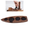 Boat Shape Coffee Tamper Holder Walnut Wood Coffee Distributor Holder