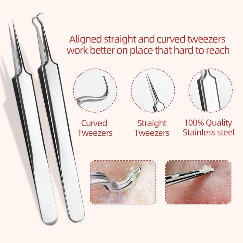 Atomus Blackhead Remover Tool Kit, 8 Pieces Professional Pimple Extractor
