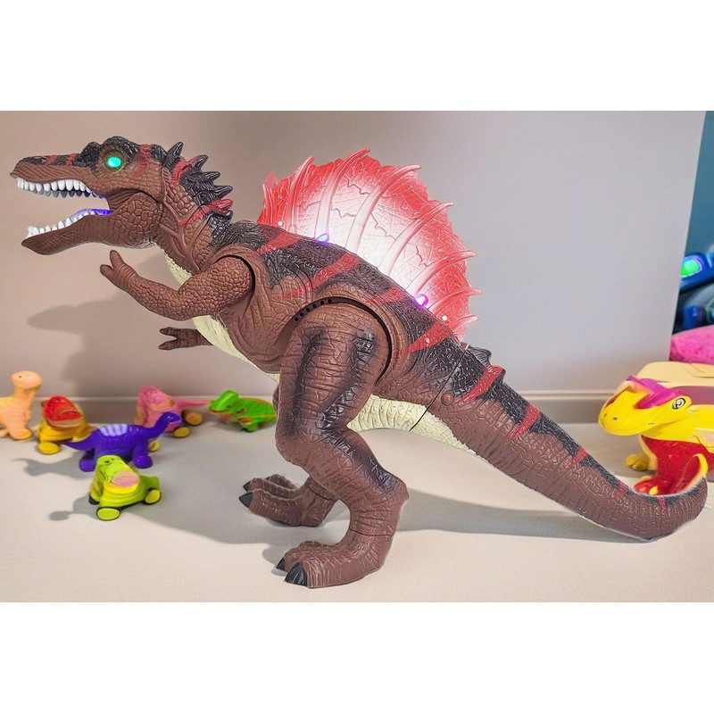 eBigValue RC Dinosaur Toy with Walking, Roar Sound & LED