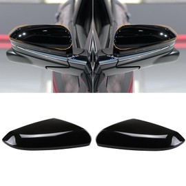 Moonlinks Compatible with 2016-2021 Honda Civic Side Mirror Cover Replacement,Glossy Black LH & RH Side Door Rearview Mirror Cap Trim for 10th Gen Civic,2019-2022 Insight,(1 Pair)