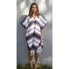 Del Mex Classic Mexican Blanket Poncho, Gray