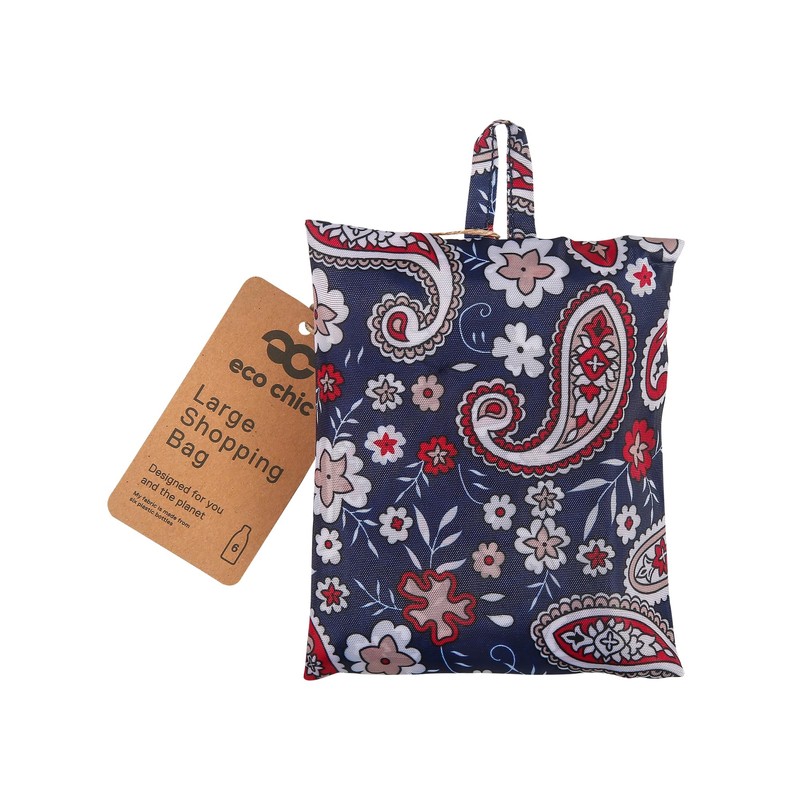 ECO CHIC Foldable Reusable Large Recycled Grocery Bags Lightweight Shopping