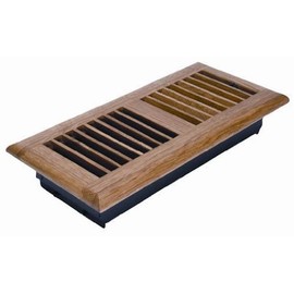 American Metal Products RU412LO-R 4-Inch by 12-Inch Contemporary Hardwood Floor Register, Light Oak