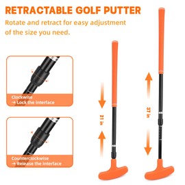 Micnaron Golf Putter, 4 Pack Mini Golf Set Putter Men & Women Two-Way Golf Putter, Right/Left Handed Golf Club Indoor/Outdoor