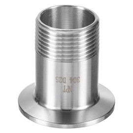 M METERXITY 1-Pack Tri Sanitary 1.5 in Clamp Fittings to 1 in NTP Male Thread Stainless Steel Pipe Fitting for Food/Beverage/Home Brew Adapter Connector, Ferrule OD 50.5mm