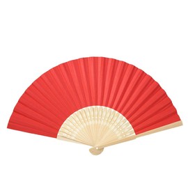 Eboxer Hand Fan, Hand Fan, For DIY, Solid Color, Blank Paper, Paintings, Foldable, Decorative, Gift, 14 Colors (#2)