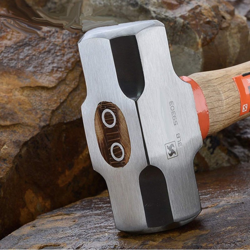 Edward Tools Pro 3 Pound Sledge Hammer - Heavy Duty