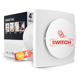 ARSFAN Bathroom Exhaust Fan with Switch, 2600RPM Upgraded Exhaust Fan 35dB Low Noise IPX4 Waterproof Household Ventilation Fans, Energy Saving Vent Fan for Attic Basement Garage Washroom P112A2