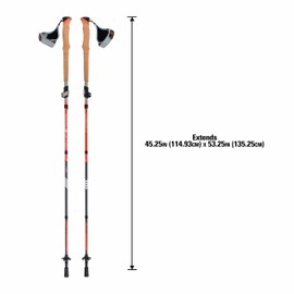 Terrain™ Alpha Vertex Carbon Trekking Poles, Walking and Hiking Sticks, Canyon Sunset