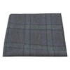 King & Priory Dark Grey & Green Check Pocket Square,