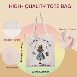 Wonderland Movie Shopping Tote Bag Wonderland Movie Themed Gift Wonderland Cartoon Movie Lovers Gift Alicce Gift For Fans (IT’S ONLY A DREAM 1uk)