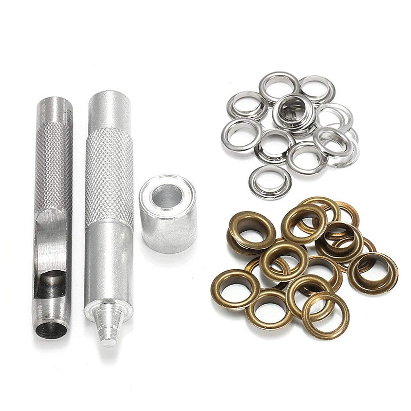 Eyelet Kit Metal Eyelets with 3 Pieces, Repair Tools and