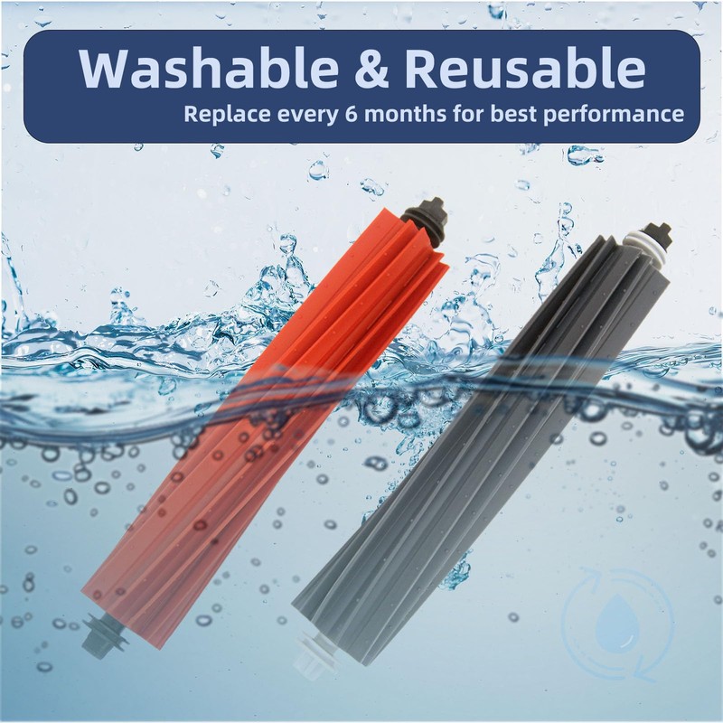 2 Sets Main Brush Replacement for Roborock S8, S8+, S8