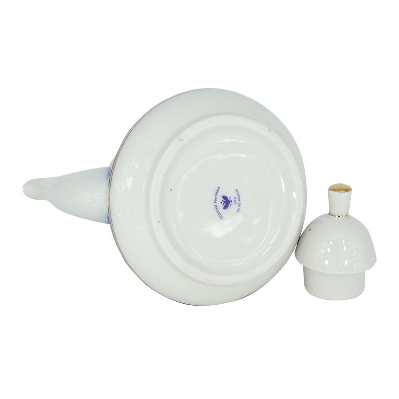 Lomonosov Porcelain Teapot Forget Me Not 3 cups