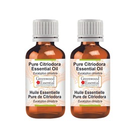 Greenwood Essential Pure Citriodora Essential Oil (Eucalyptus Citriodora) Natural Therapeutic Quality Steam Distilled (Pack of Two) 100 ml x 2 (6.76 oz)