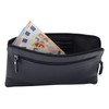 LEAS Banktasche, Geldtasche, Echt-Leder, schwarz Special-Edition
