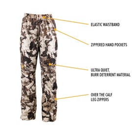 HOT SHOT Men’s Camo Rain Pant – Veil Cervidae Waterproof Hunting Outdoor Apparel, X-Large