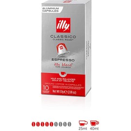 40 x ILLY Compatible * Aluminium Coffee Capsules Classico - Classic Roasting